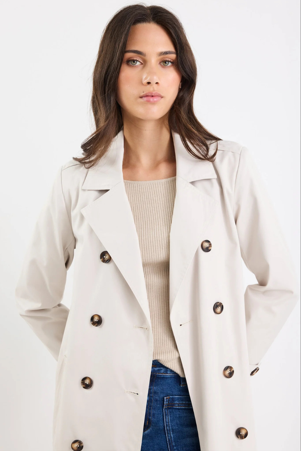 Kensington Bone Trench Coat