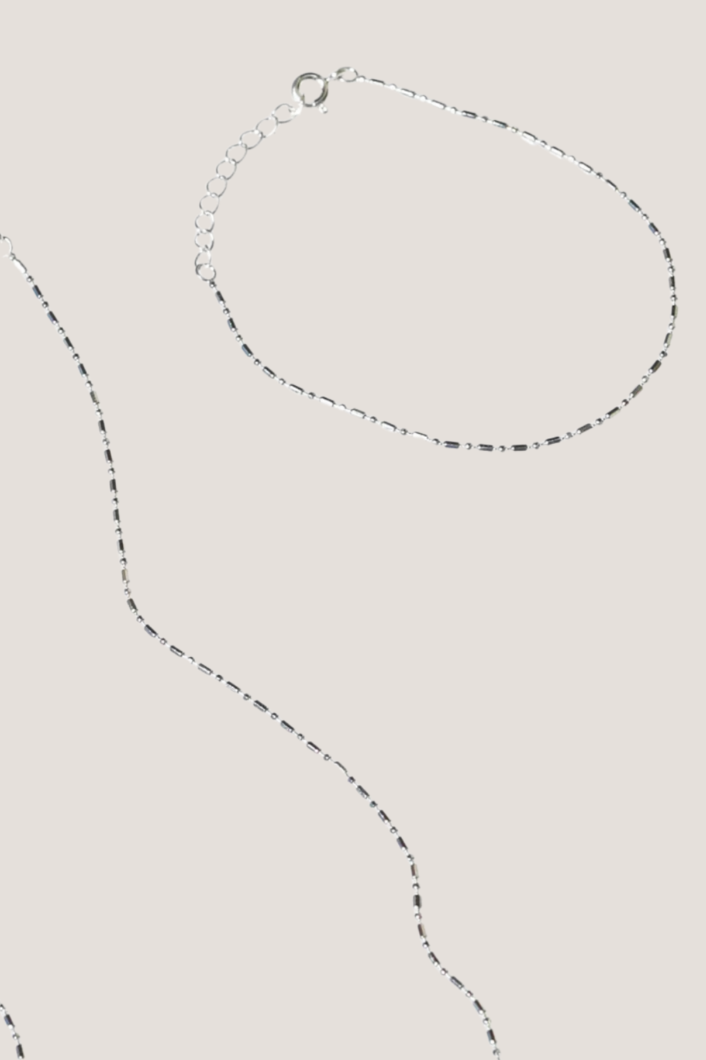 Dash Dot Chain Bracelet | Silver