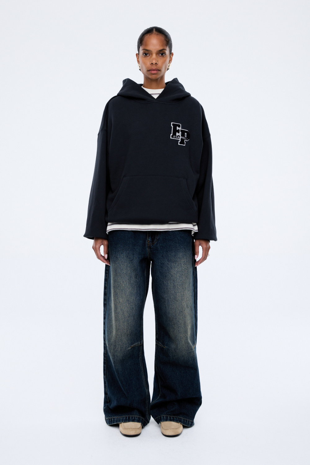 Cassie Oversized Hoodie | Washed Midnight