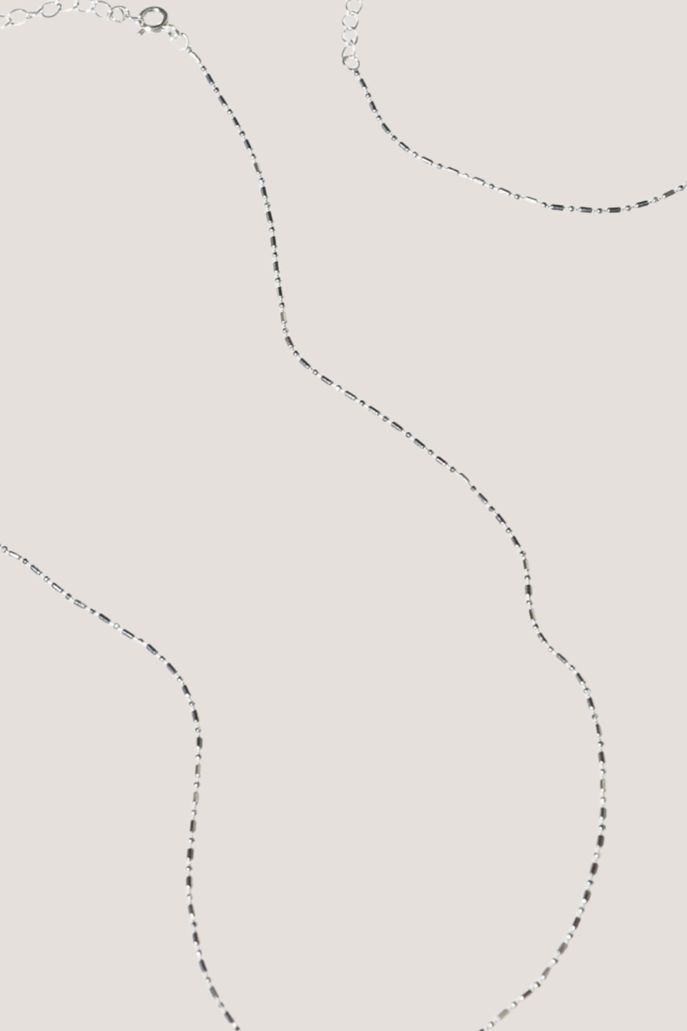 Dash Dot Chain Necklace | Silver