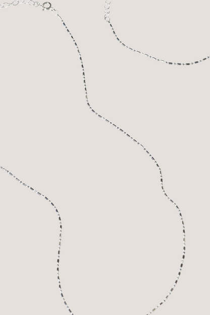 Dash Dot Chain Necklace | Silver