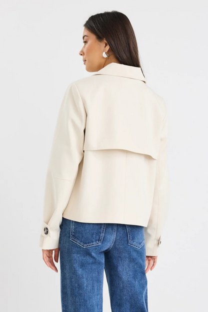 Pathway Pumice Cropped Trench Jacket