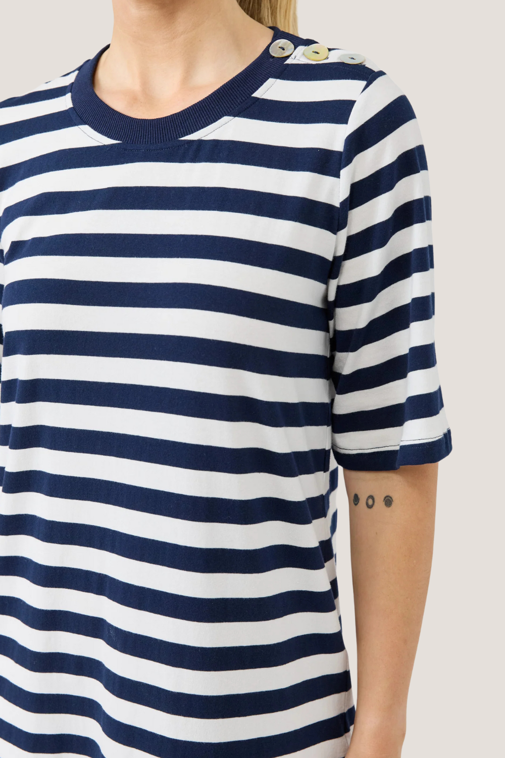 Studio Stripe Tshirt Dress | Indigo