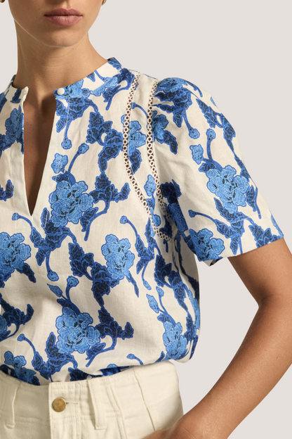 Recollect Top | Azure Bouquet