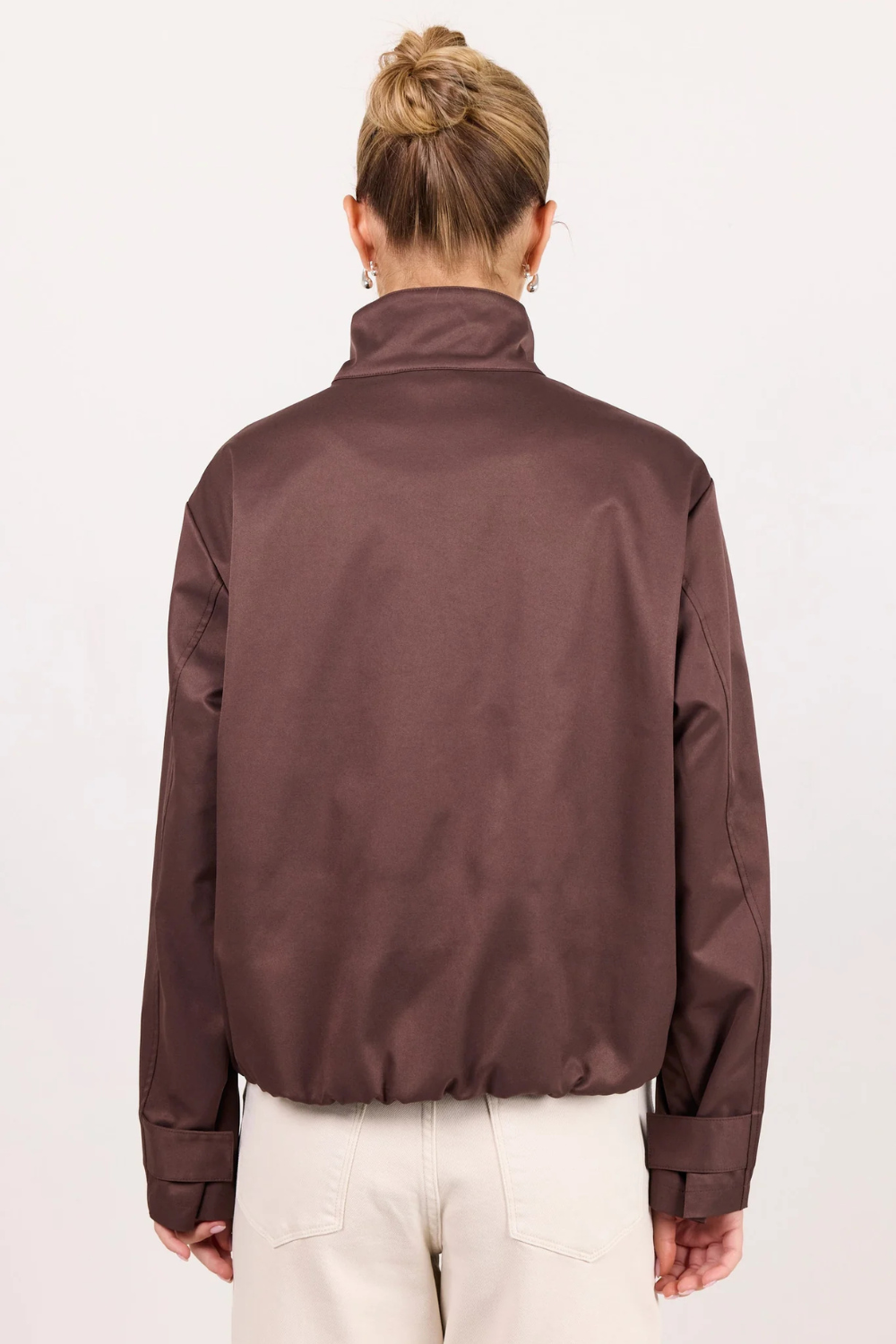 Landscape Chocolate Funnel Neck Track Jacket