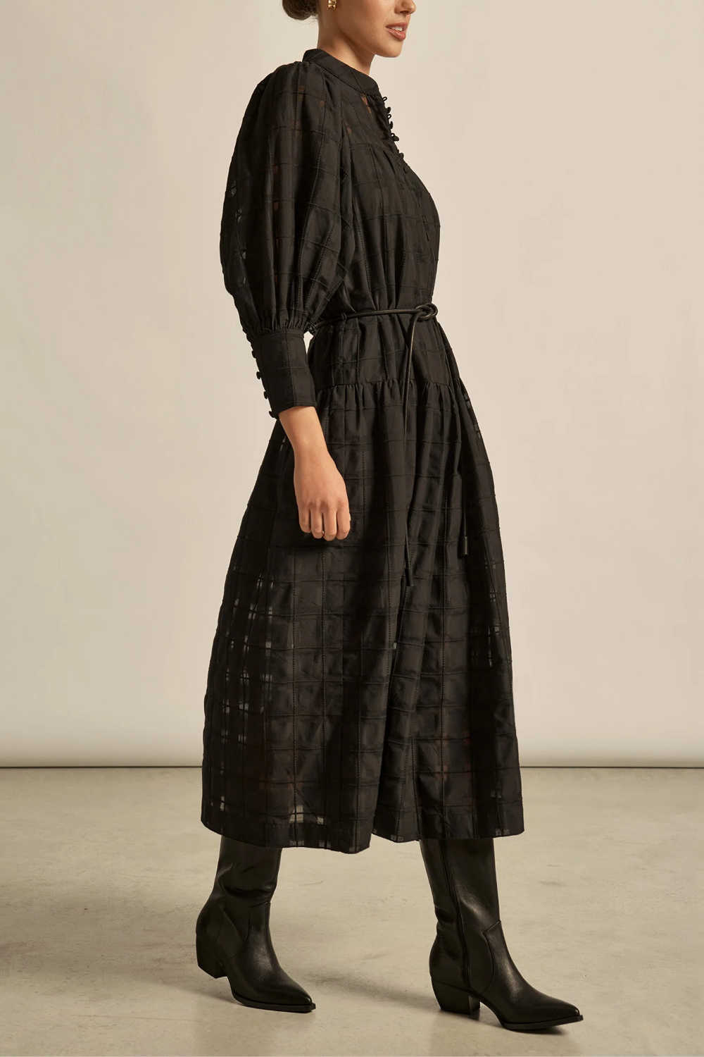 Vesper Dress | Black Check