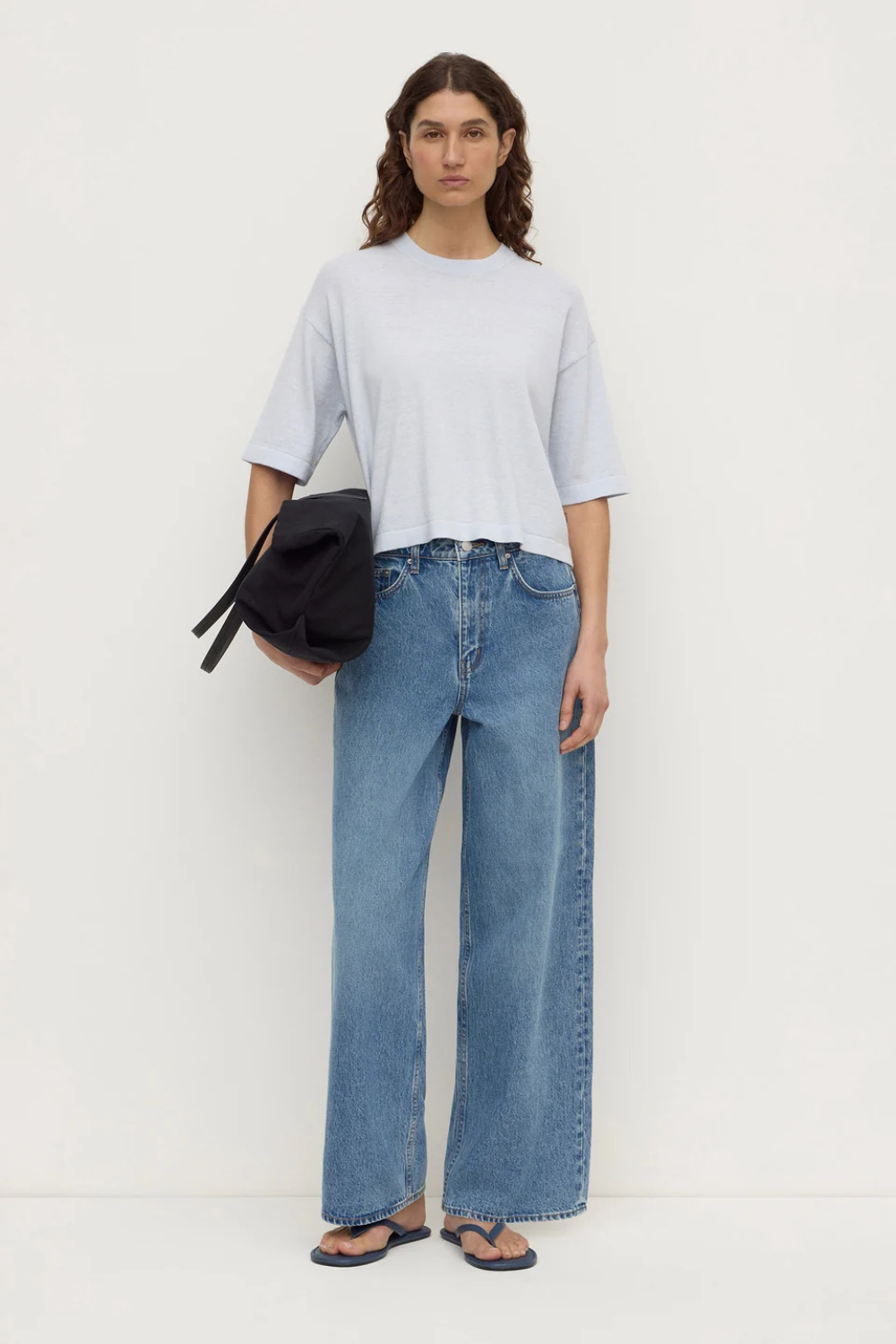 Kensy Cotton Cashmere Tee | Powder Blue
