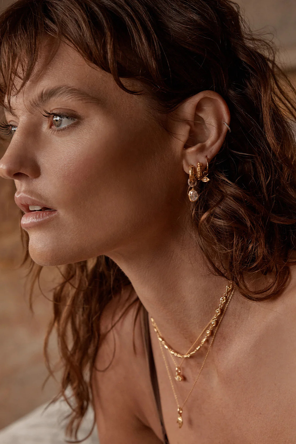 18k Gold Vermeil Stay Wild Hoops