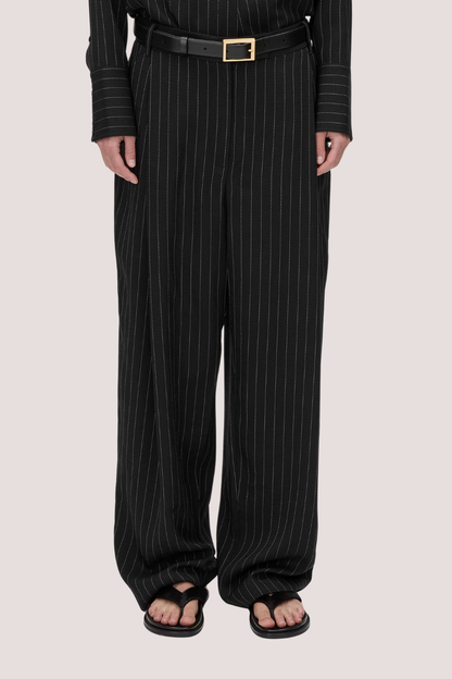 Varda Pant | Black Cream Stripe