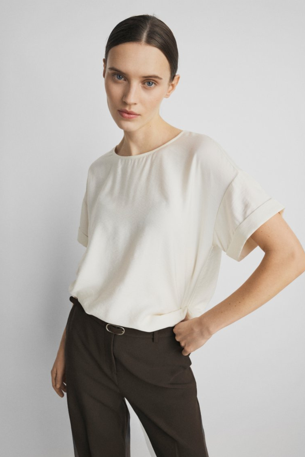 MSCHBasina Amabella SS Top | Egret