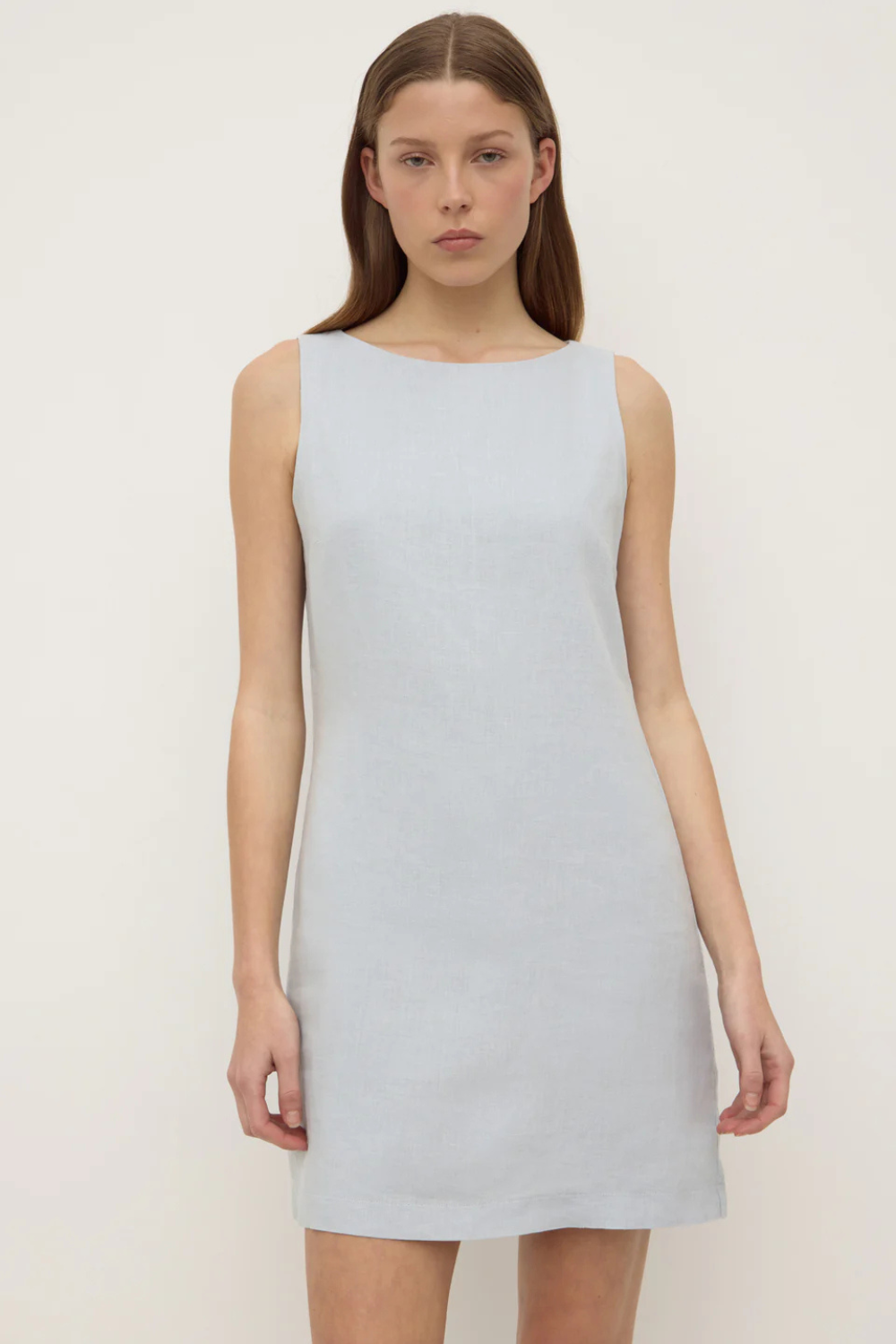 Nadine Linen Mini Dress | Cloud