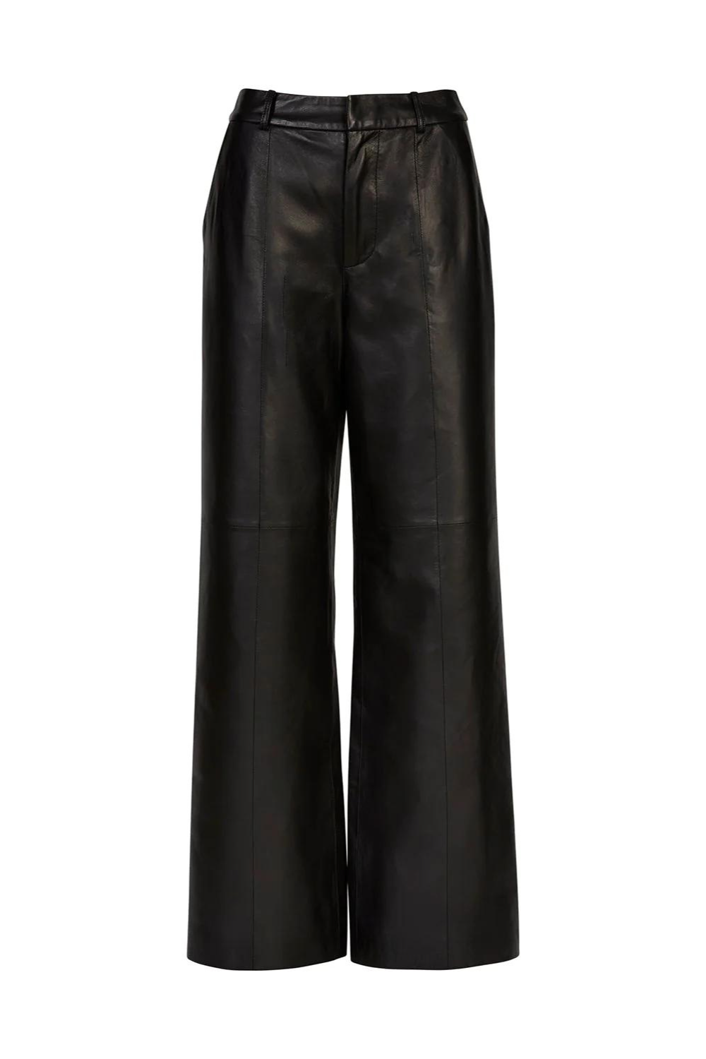 Core Relaxed Leather Pant | Black