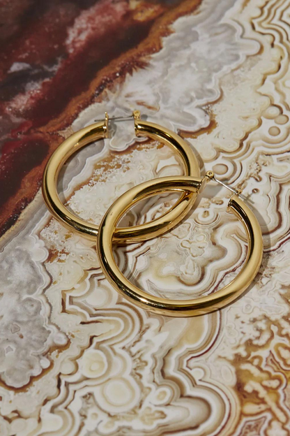 Amalfi Tube Hoops | Gold