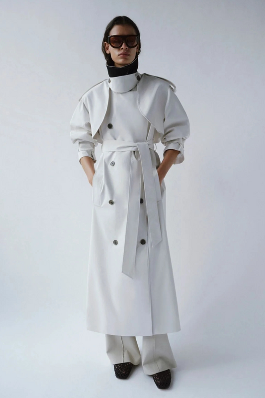 Elysian Trench Coat | Alabaster