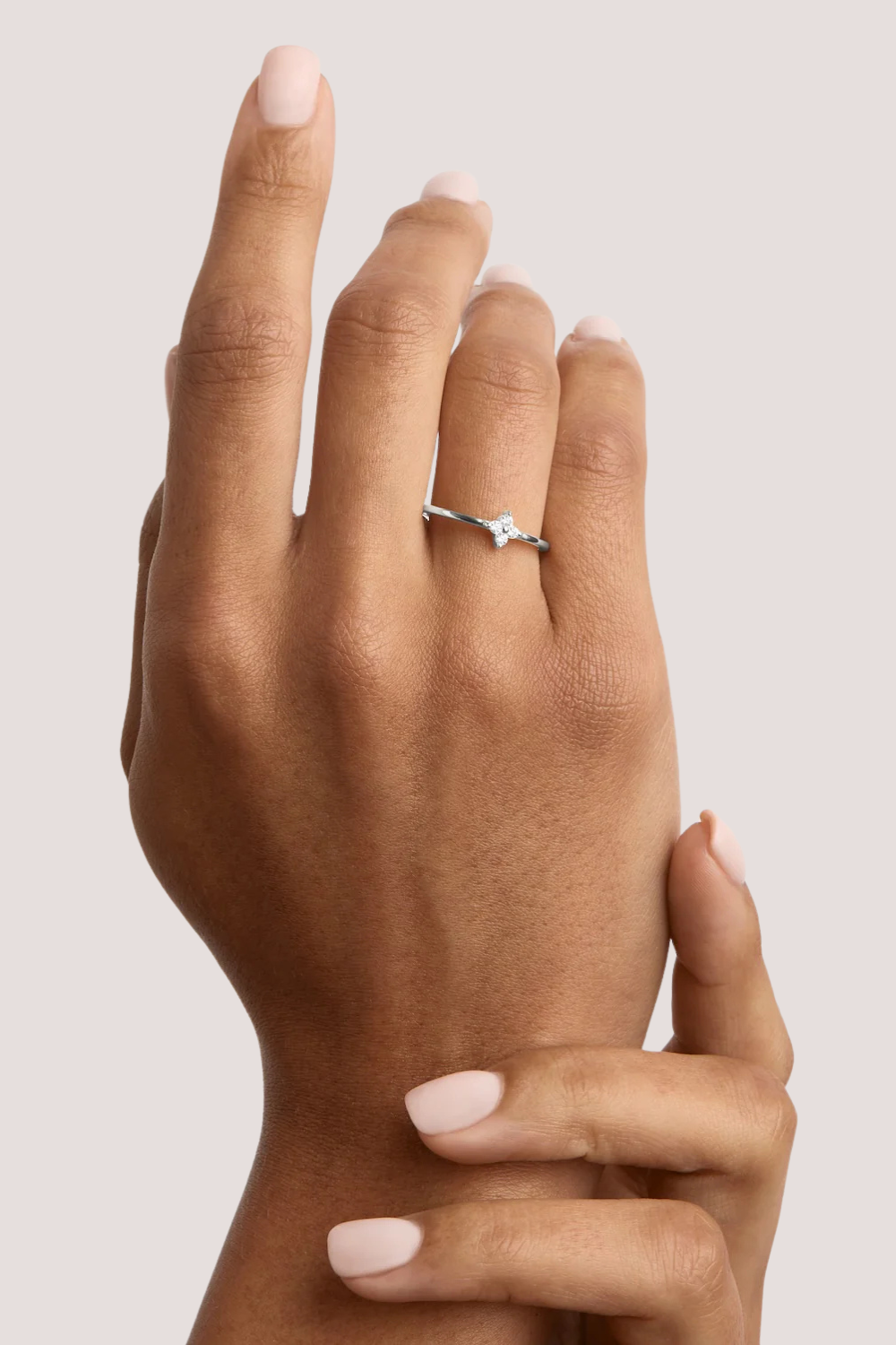 Sterling Silver Crystal Bloom Ring