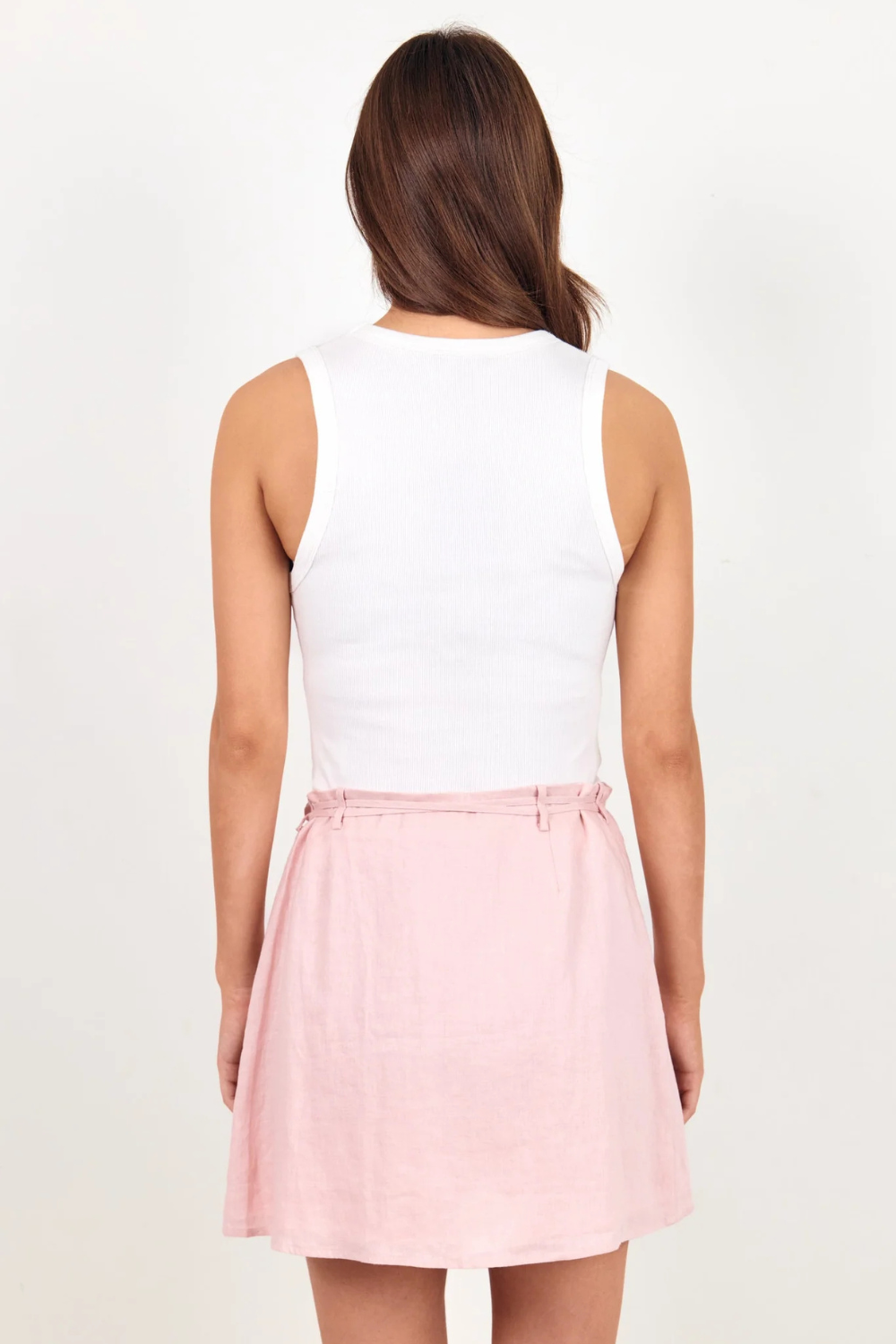 Sloop Blush Linen Wrap Mini Skirt