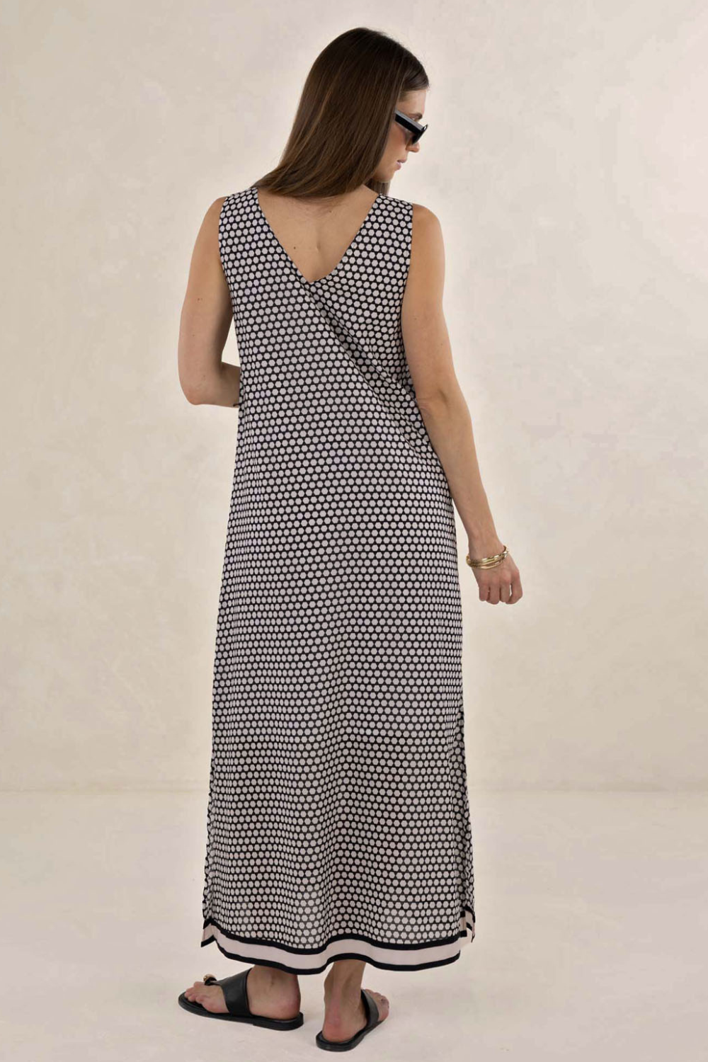 Hexi Maxi Dress | Black Cream