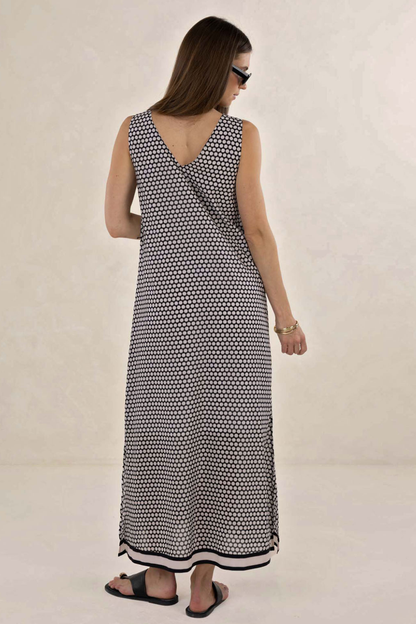 Hexi Maxi Dress | Black Cream