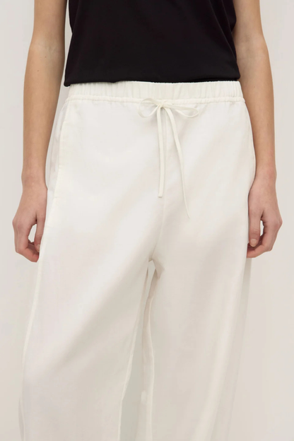 Loxley Cotton Linen Pant | White