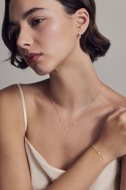 Heart & Pearl Bracelet | Silver