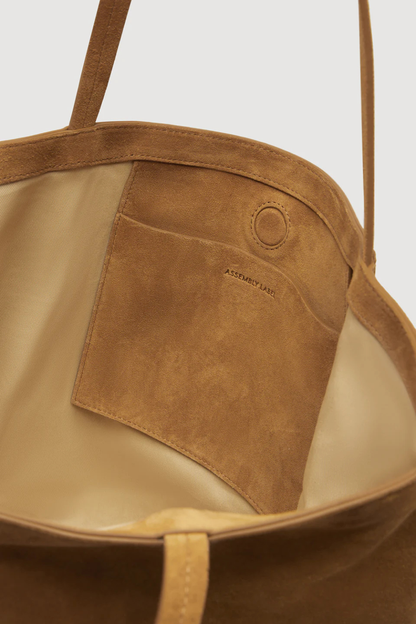 Paige Suede Tote Bag | Tan