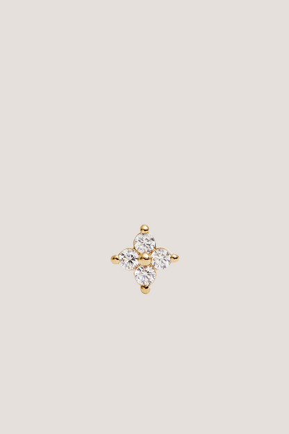 18k Gold Vermeil Crystal Bloom Stud Earrings