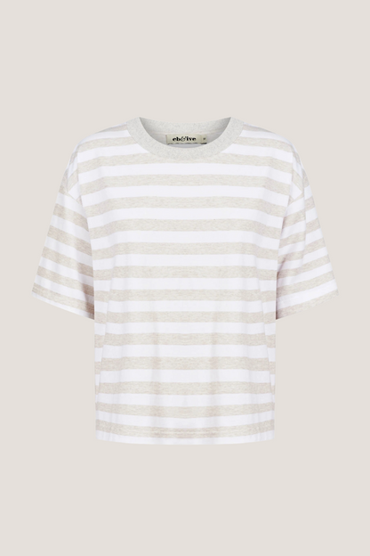 Studio Stripe Tshirt | Stone