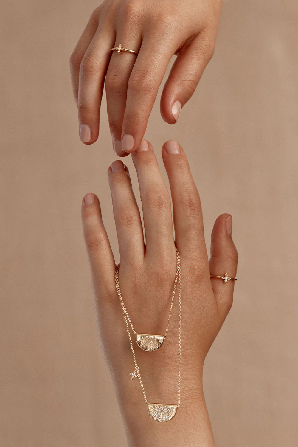 18k Gold Vermeil Live In Light Lotus Necklace