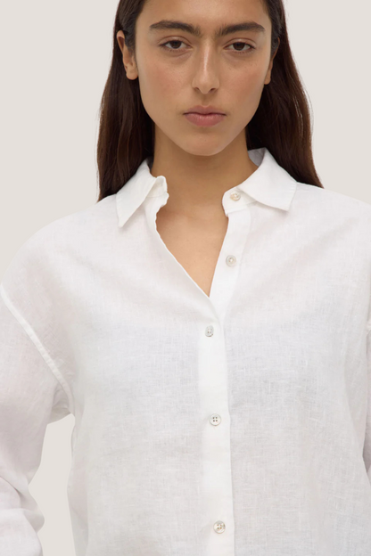 Everyday Linen Long Sleeve Shirt | White