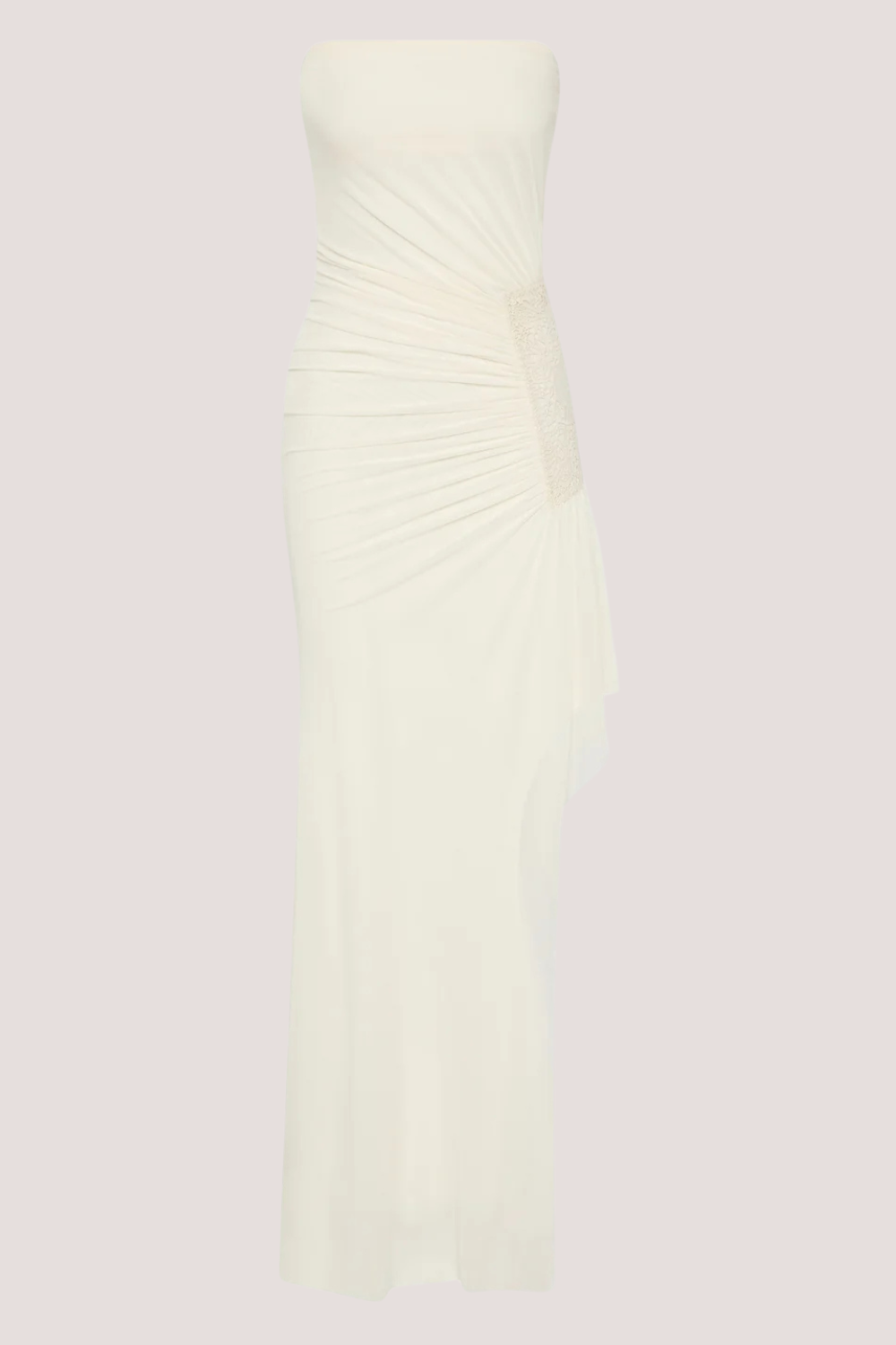 Winslow Strapless Asym Dress | Buttercream