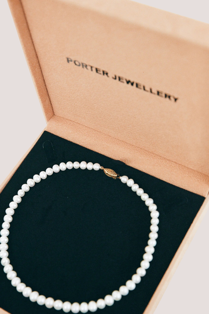 Chubby Pearl Necklace 8mm | Gold