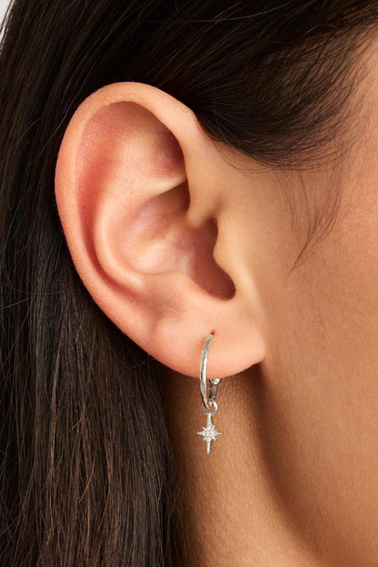 Sterling Silver Starlight Hoops