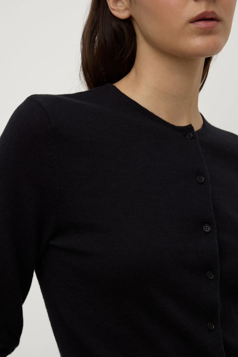 Tilly Cotton Cashmere Cardigan | Black