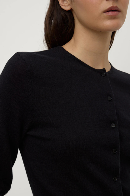 Tilly Cotton Cashmere Cardigan | Black
