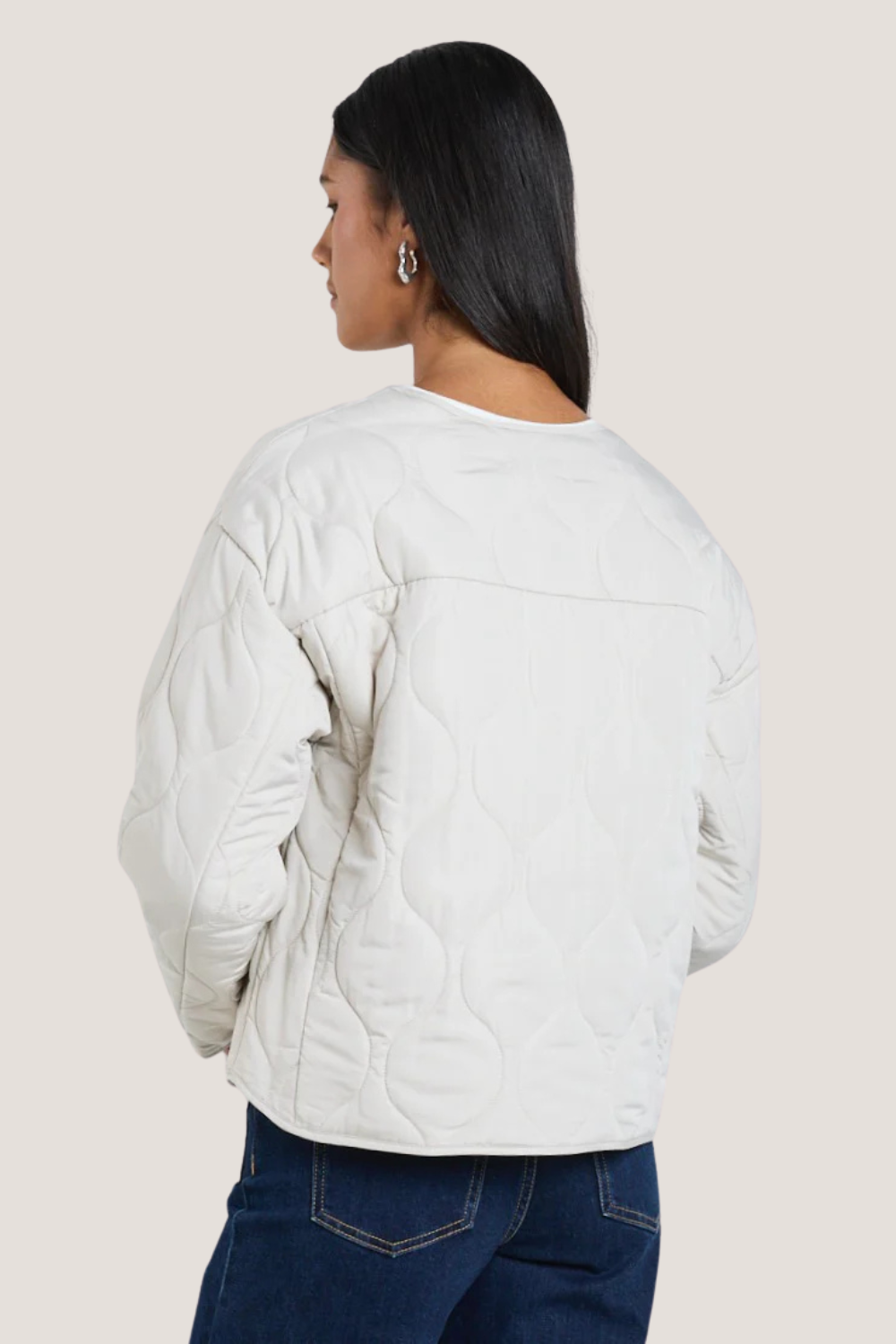 Apex Putty Collarless Puffer Jacket