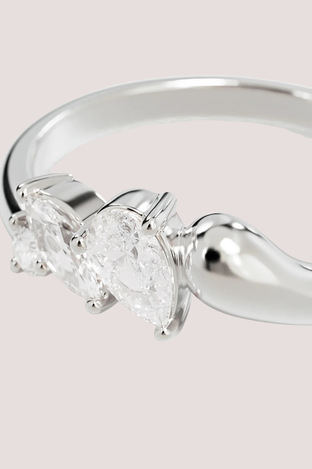 Sterling Silver Crystal Wings Ring