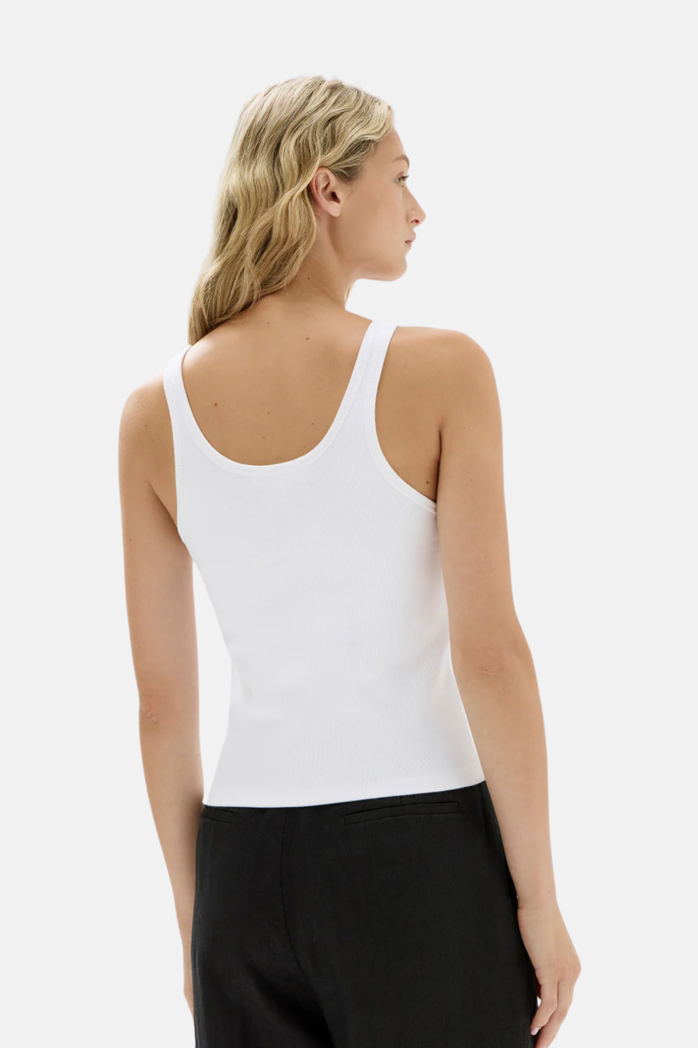 Drew Rib Tank | White