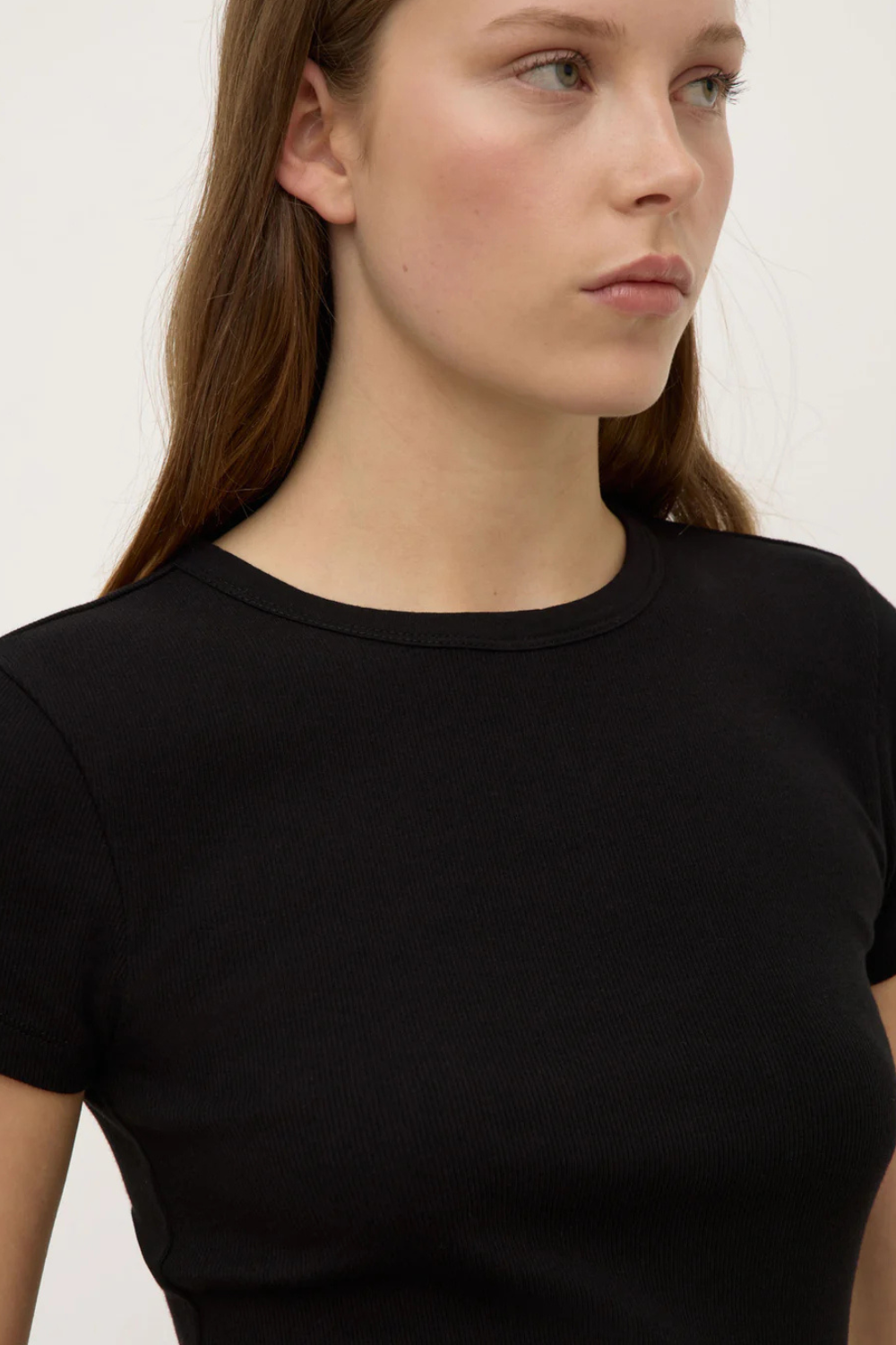 Linley Rib Tee | Black