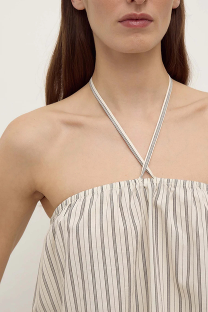 Ria Stripe Top | Cream/Smoke