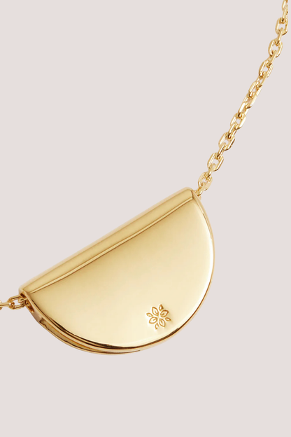 18k Gold Vermeil Lotus Short Necklace