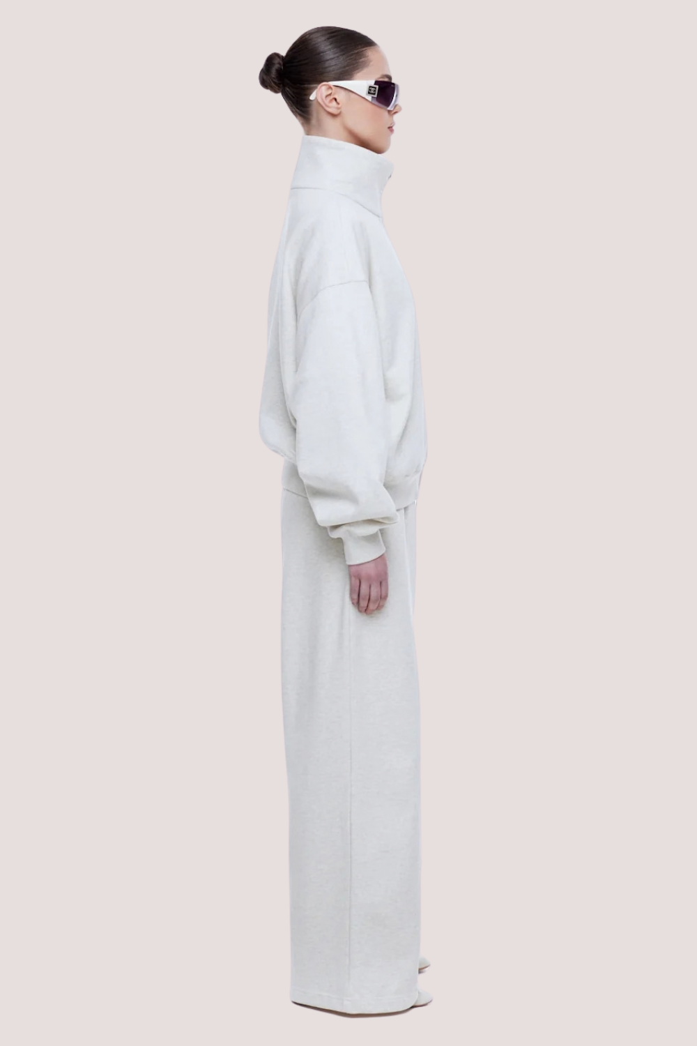 Paris Terry Zip Thru | Oat Marle