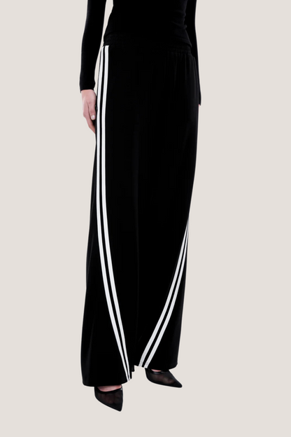 Valentina Stripe Pant | Black/Off White