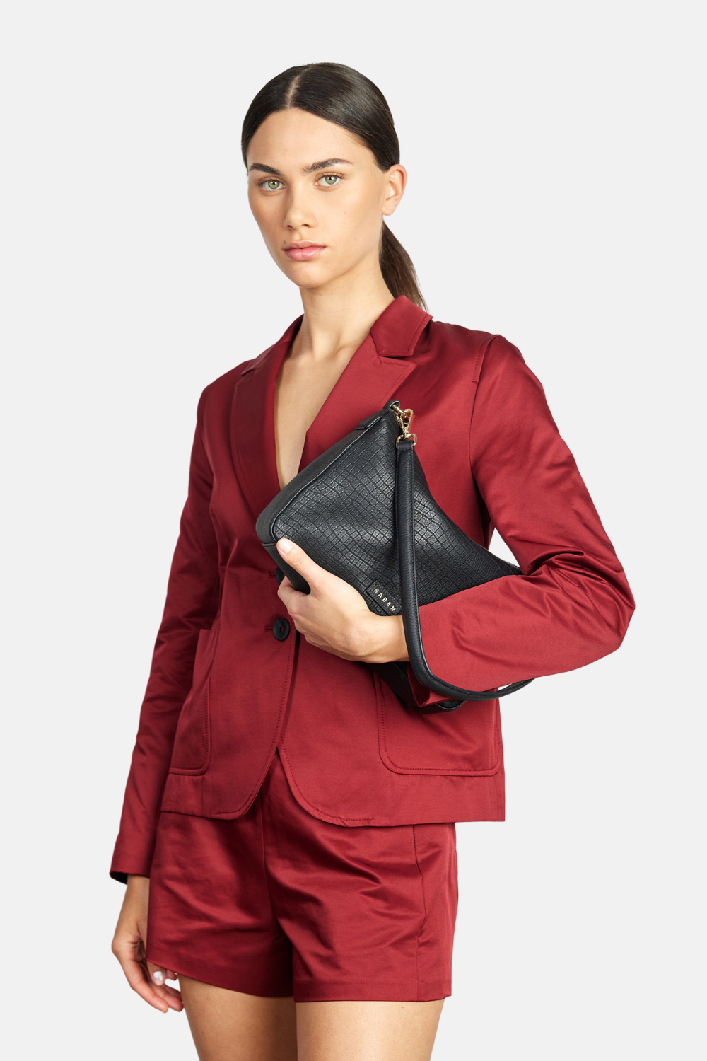 Dane Shoulder Bag | Black Luxe Emboss