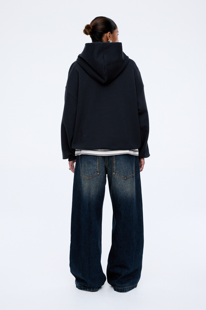 Cassie Oversized Hoodie | Washed Midnight