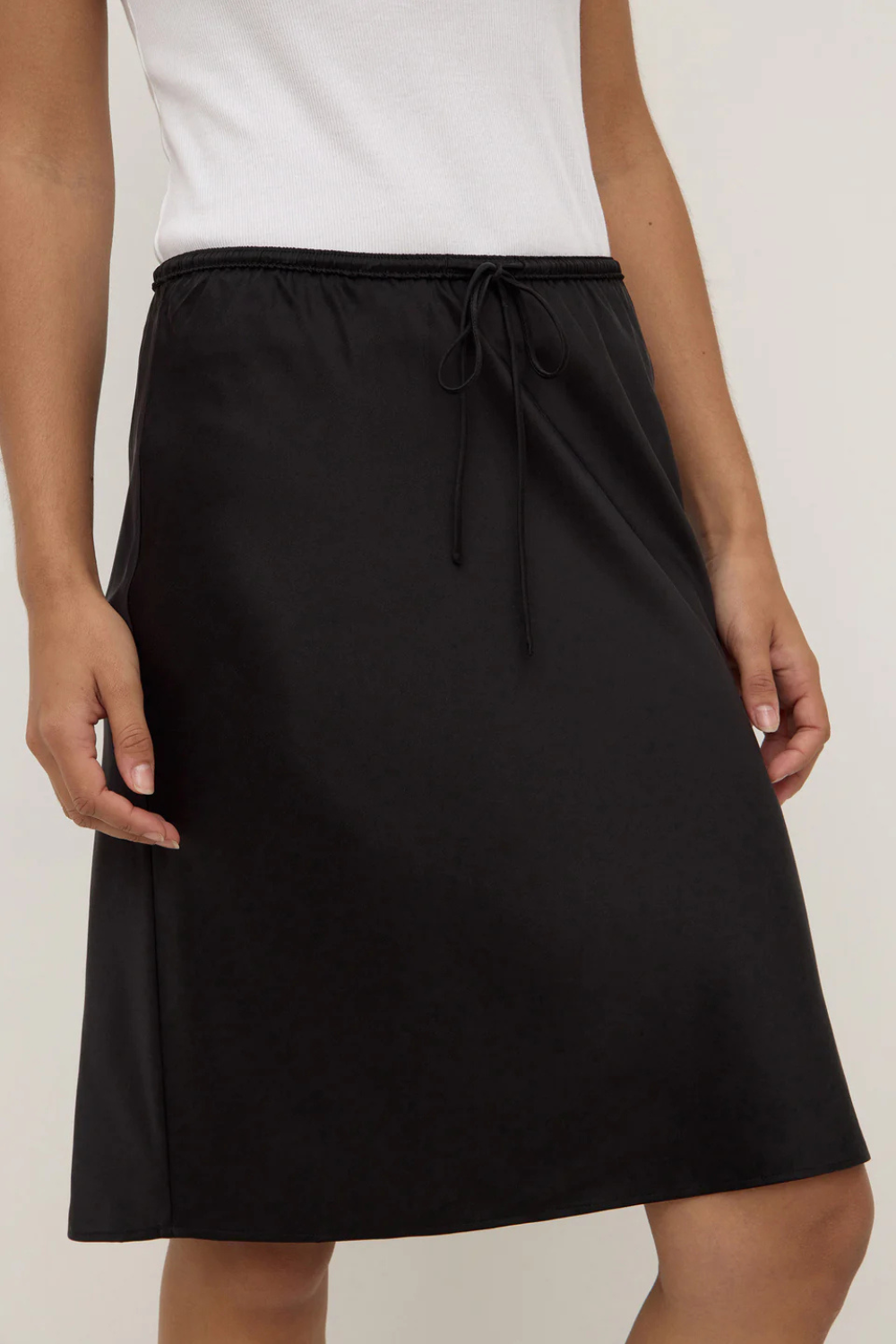 Pippa Silk Skirt | Black