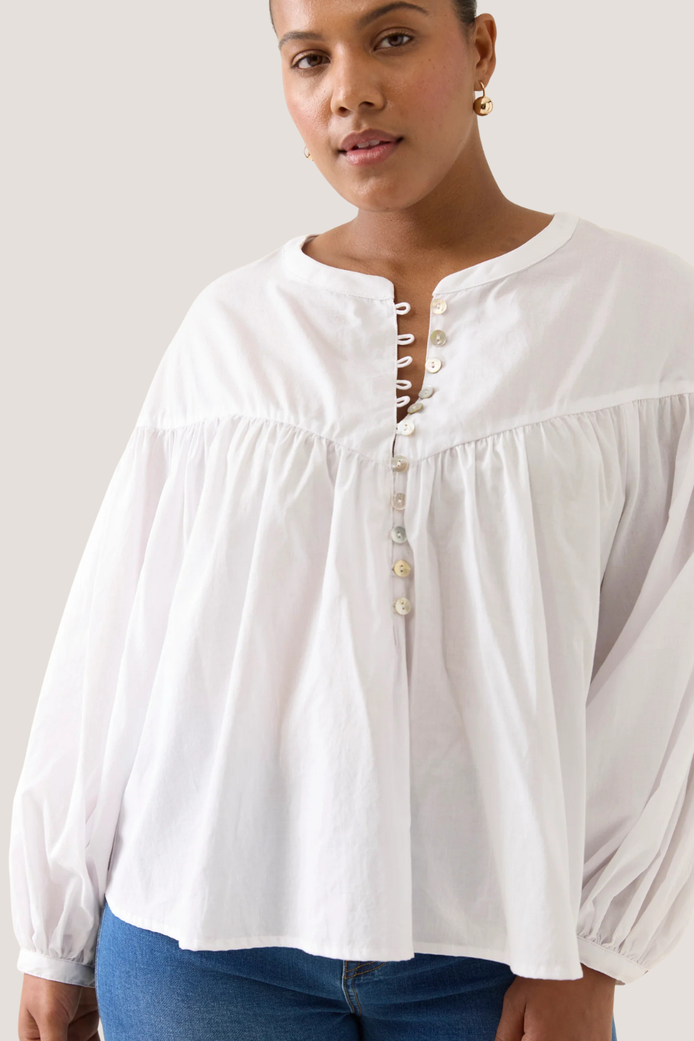 Aurora Button Blouse | Lotus