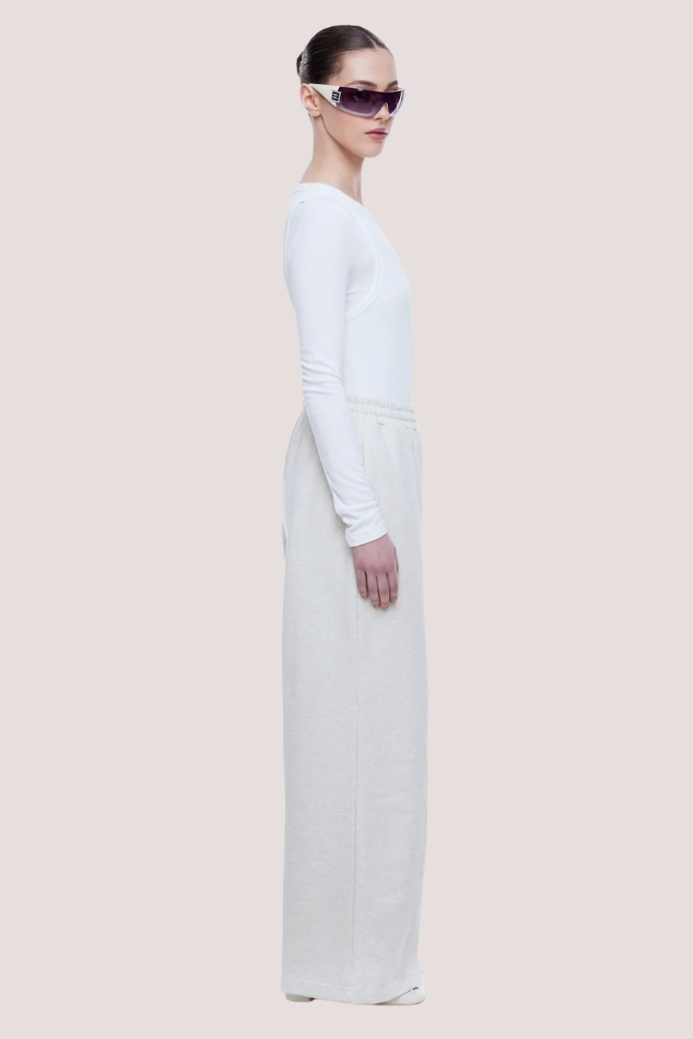 Paris Terry Track Pant | Oat Marle