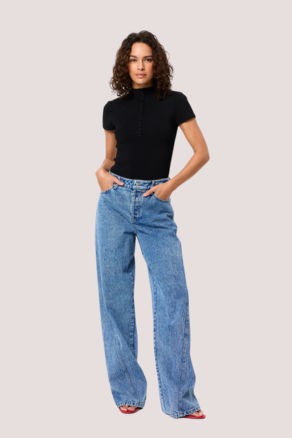 Mayfair Short Sleeve Top | Black