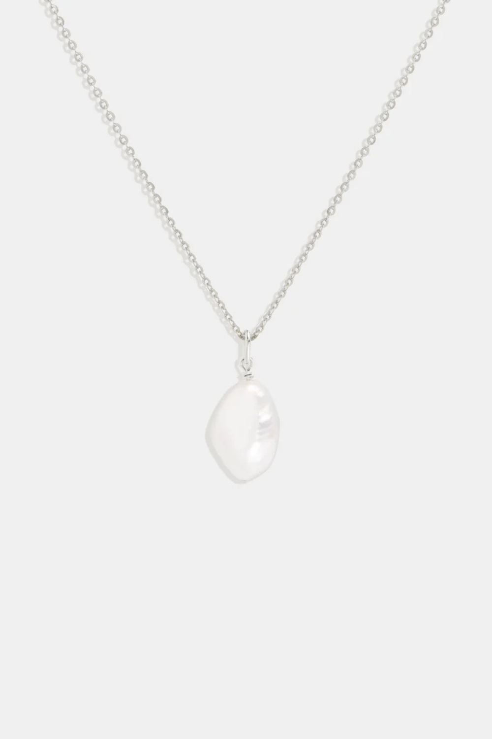 Keshi Pearl Necklace | Silver