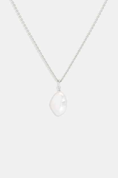 Keshi Pearl Necklace | Silver